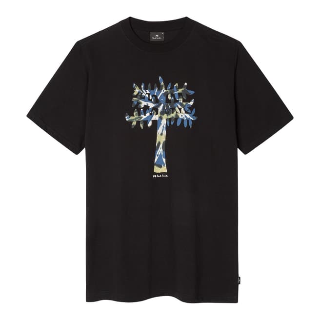 PAUL SMITH Black Tree Cotton T-Shirt