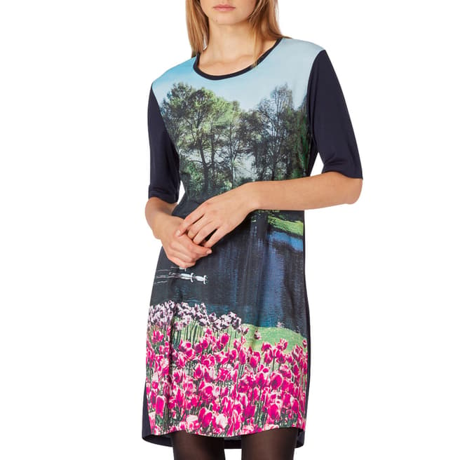 PAUL SMITH Midnight Printed Relaxed Dress
