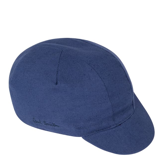 PAUL SMITH Navy Linen Cycle Hat