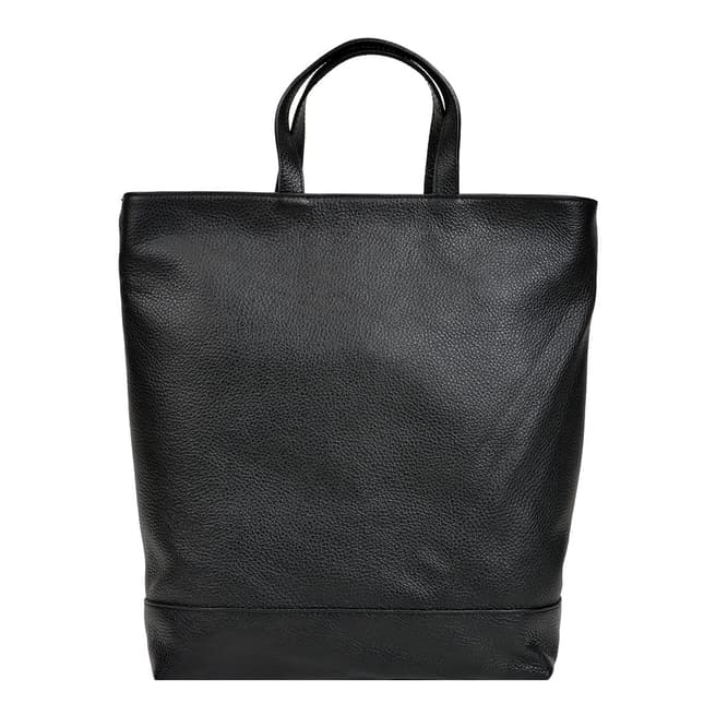 Isabella Rhea Black Leather Backpack/Shoulder Bag 