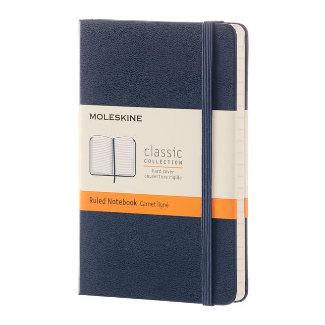 Moleskine Pocket Ruled Notebook, Sapphire Blue