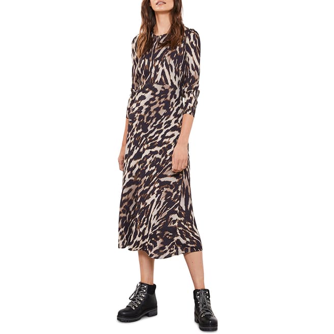 Mint Velvet Josie Leopard Print Midi Dress