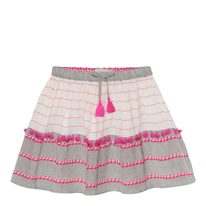 Mint Velvet Pink Textured Pom Pom Skirt