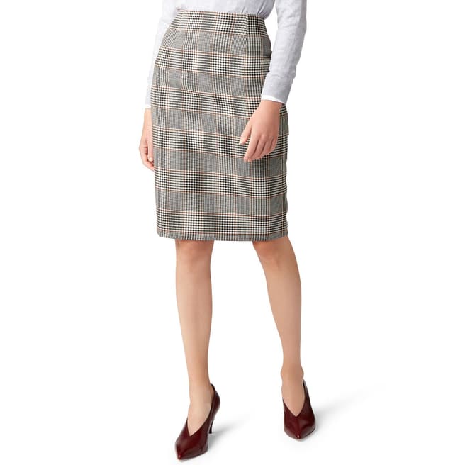 Hobbs London Multi Check Sophia Wool Blend Skirt