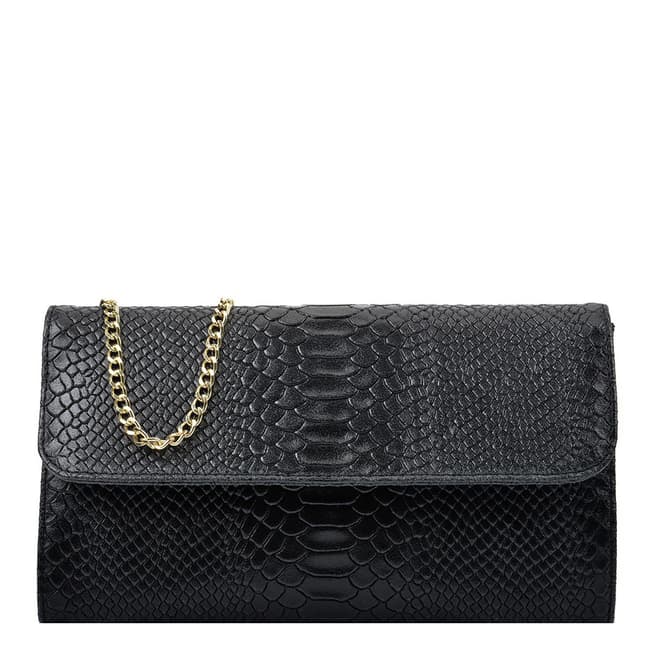 Isabella Rhea Black Leather Crossbody/Clutch Bag