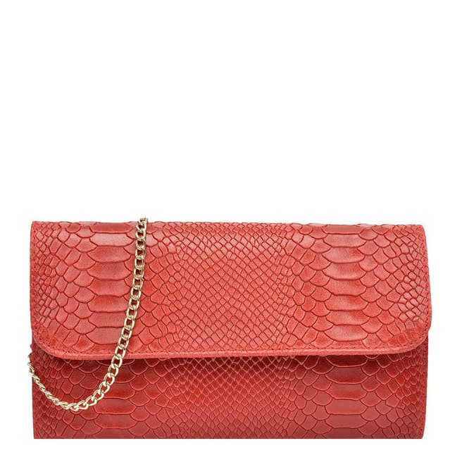 Isabella Rhea Red Leather Crossbody/Clutch Bag
