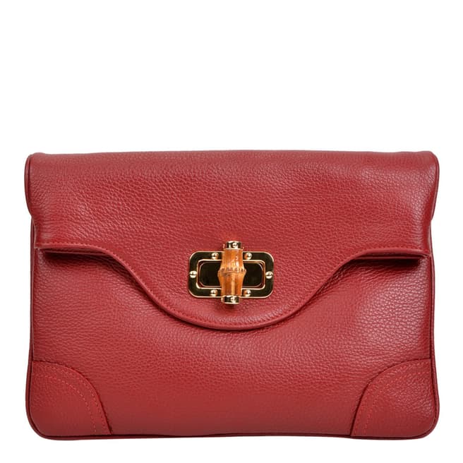 Isabella Rhea Red Leather Crossbody/Clutch Bag