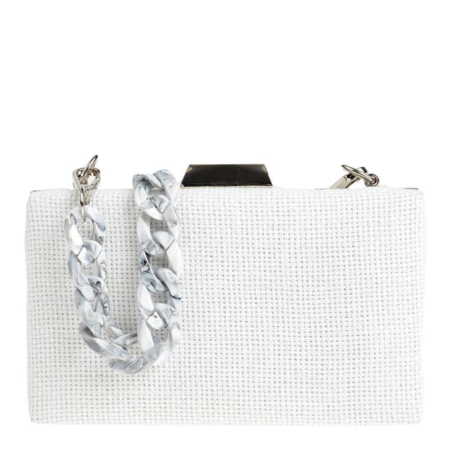 Carla Ferreri White Shoulder/Clutch Bag