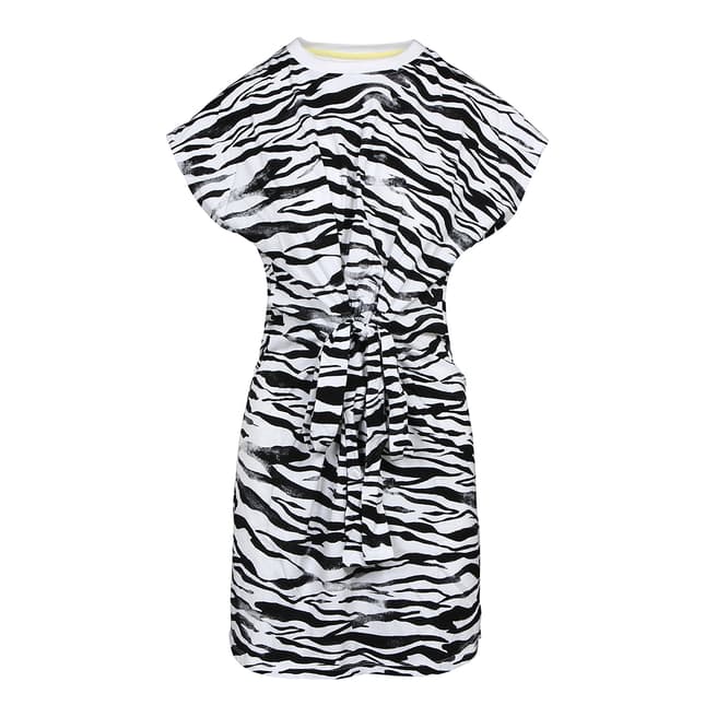 DKNY White Zebra Printed Dress