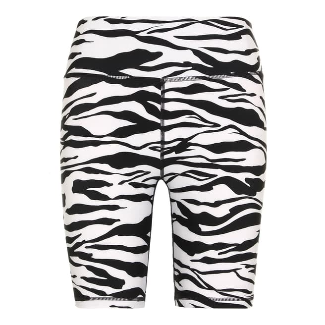 DKNY White Fitness Zebra Shorts