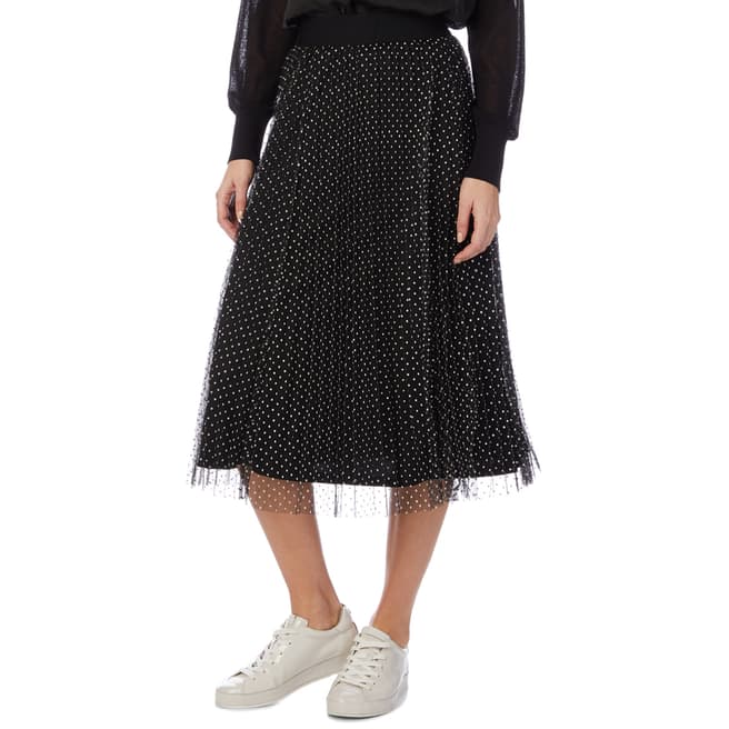 DKNY Black Midi Pleated skirt 