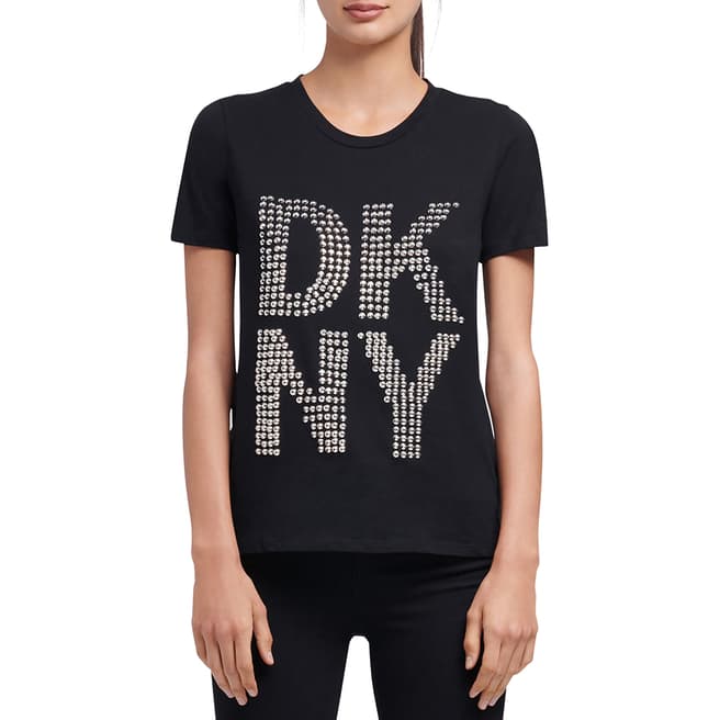 DKNY Black DKNY Stud Logo T-Shirt