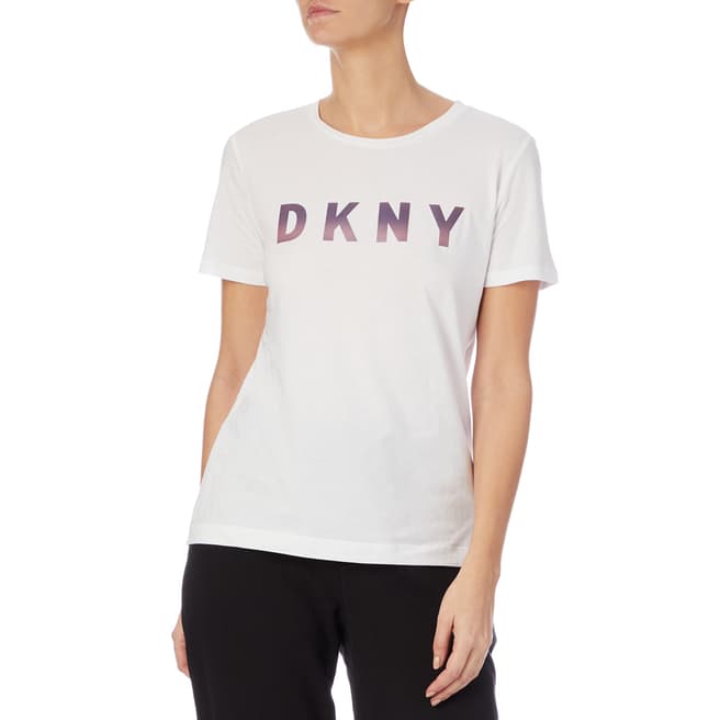 DKNY White Ombre Logo T-Shirt