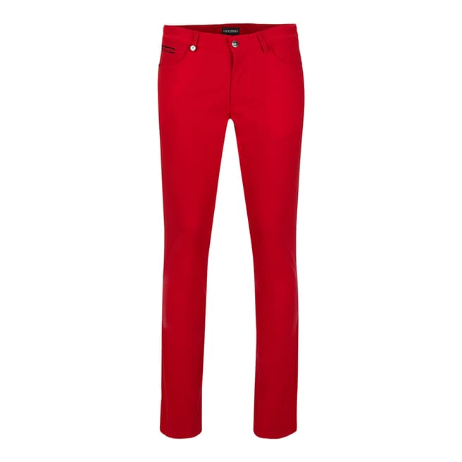 GOLFINO Red Performance Stretch Slim Trousers