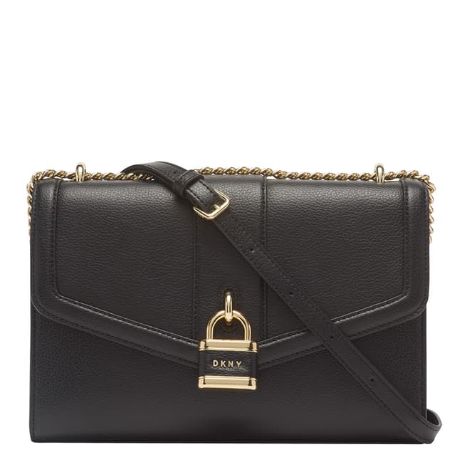 DKNY Black Ella Leather Shoulder Bag