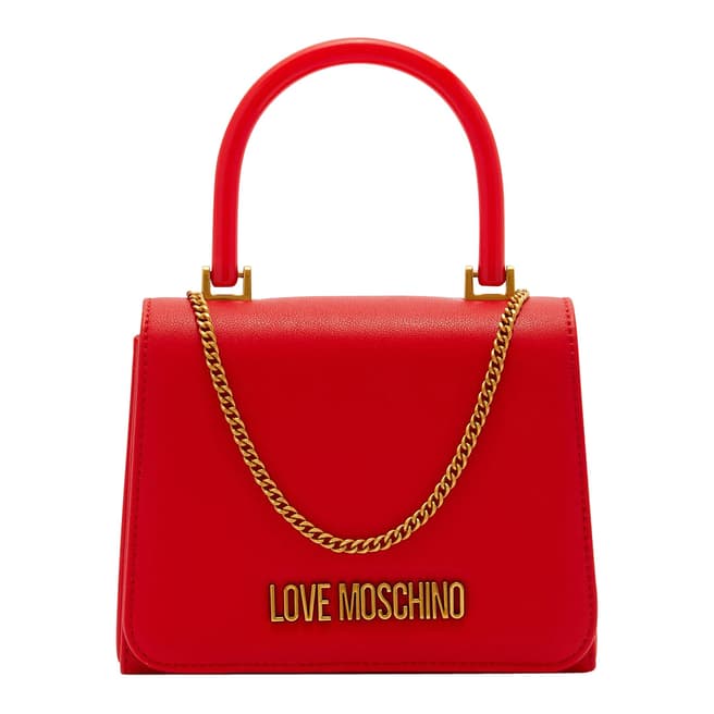 Love Moschino Red Top Handle Flap Crossbody