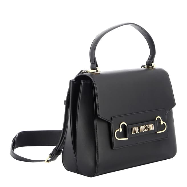 Love Moschino Black Heart Box Shoulder And Handle 