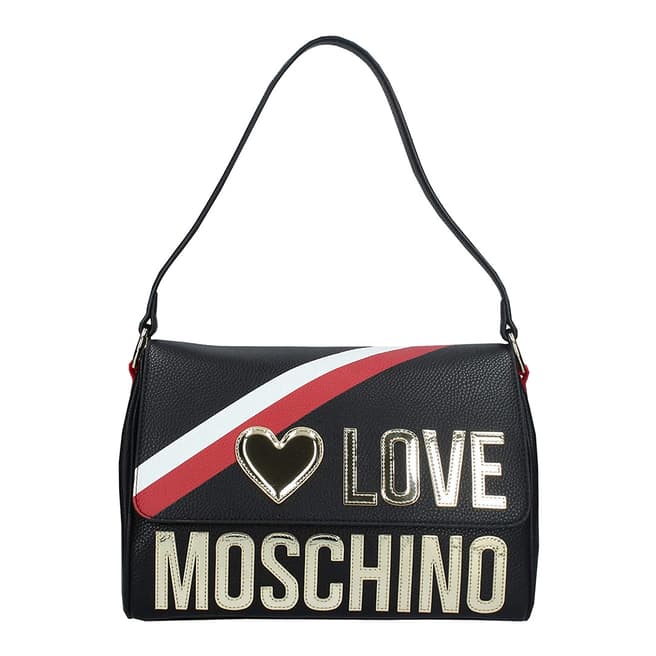 Love Moschino Black Large Box Bag With Shoulder Strap 