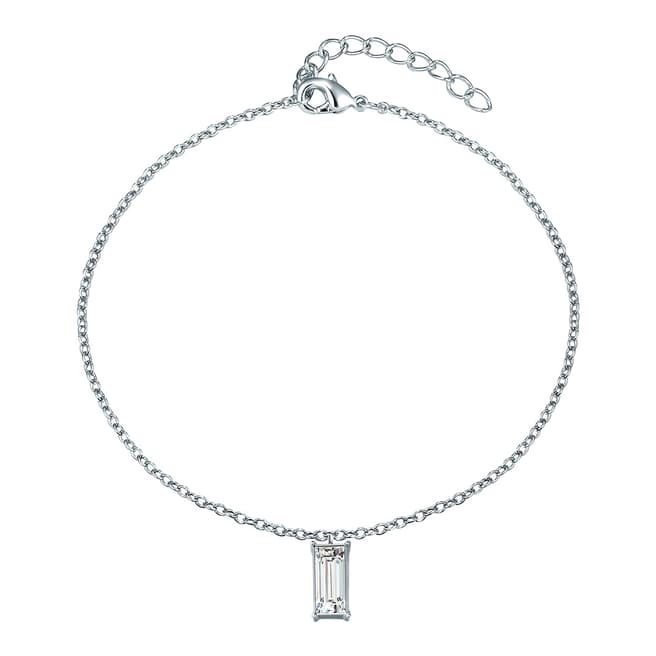 Glamcode Silver Baguette Bracelet with Swarovski Cyrstals