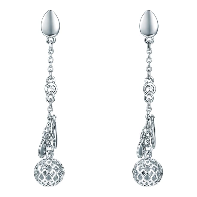 Saint Francis Crystals Silver Drop Earrings With Swarovski Crystals