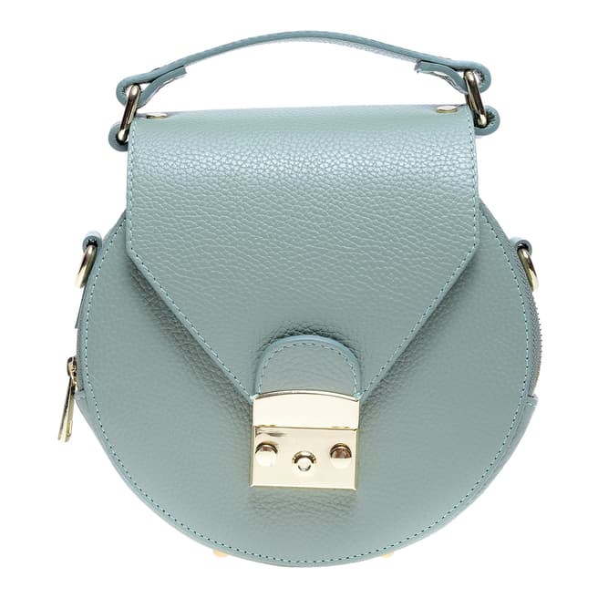 Roberta M Blue Green Leather Top Handle Bag 