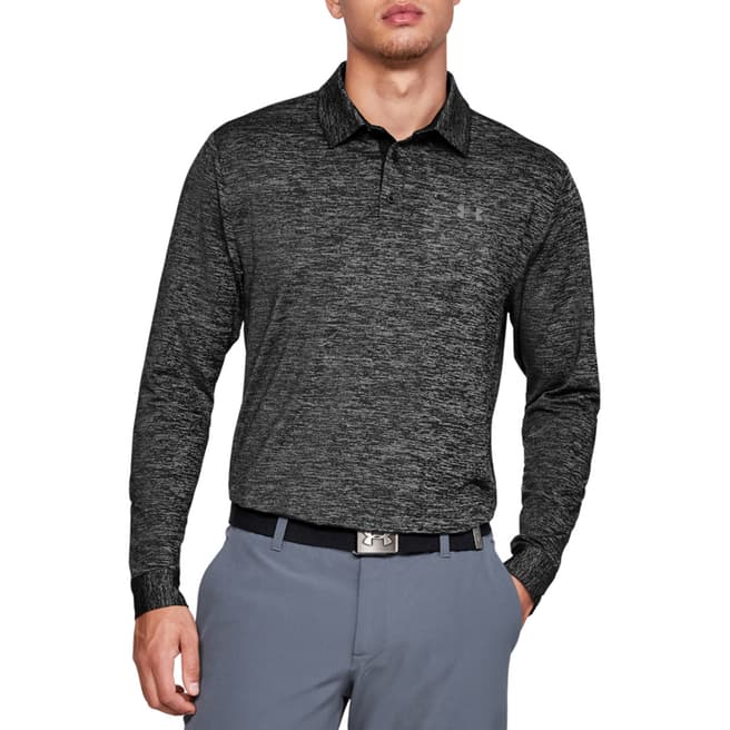 Under Armour Men's Charcoal Long Sleeve Polo Shirt