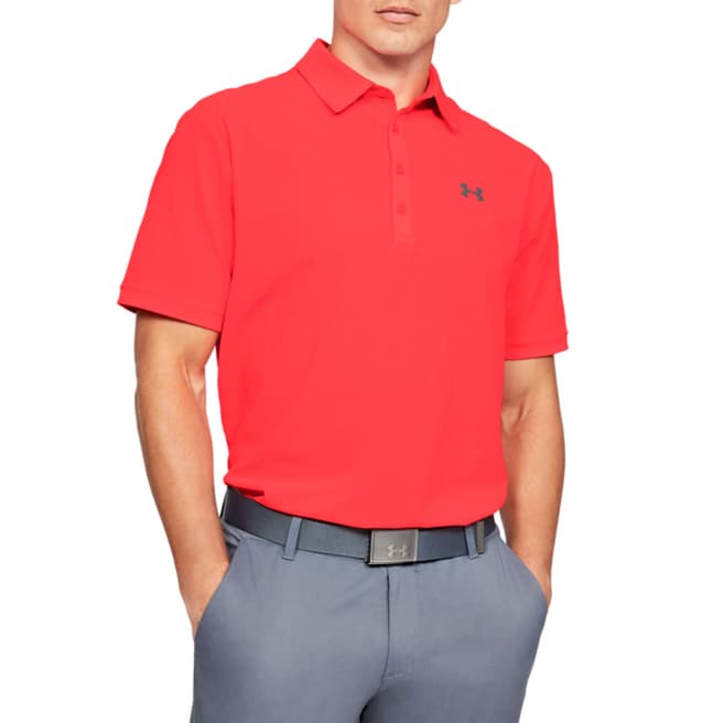 Under Armour Men's Red Vented Polo Shirt