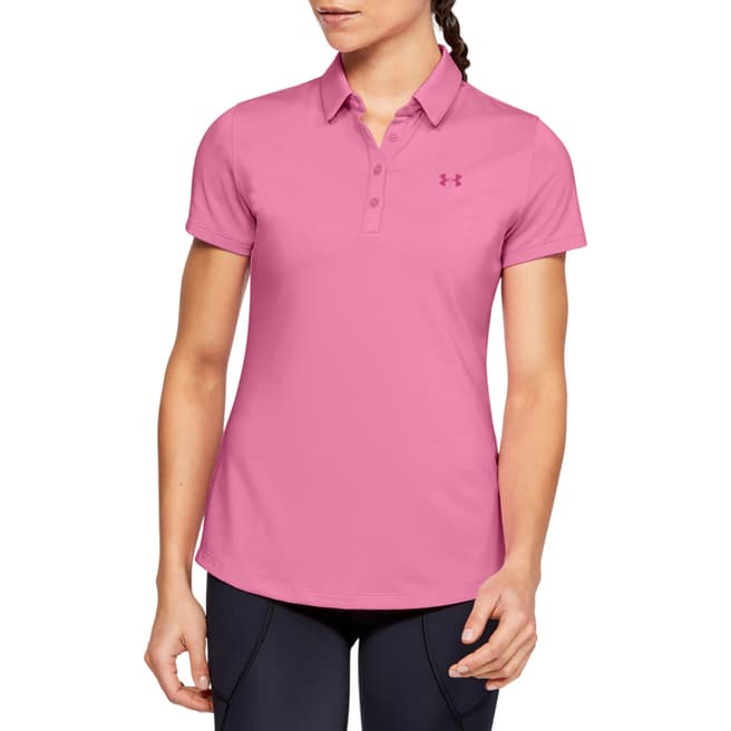 Under Armour Women's Pink Short Sleeve Polo Shirt