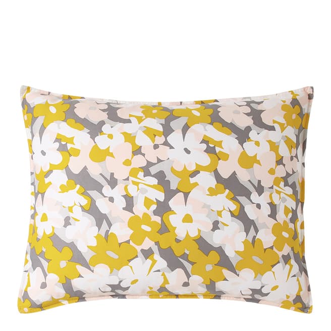 DKNY Cutout Floral Housewife Pillowcase, Yellow 