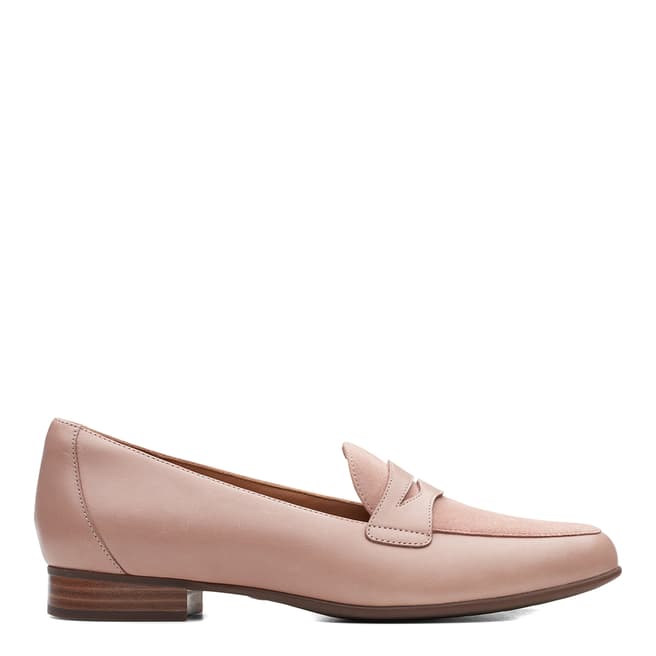 Clarks Dusty Pink Leather Un Blush Go Loafers 
