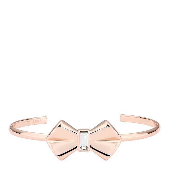 Ted Baker Rose Gold Sescel Solitaire Bow Cuff