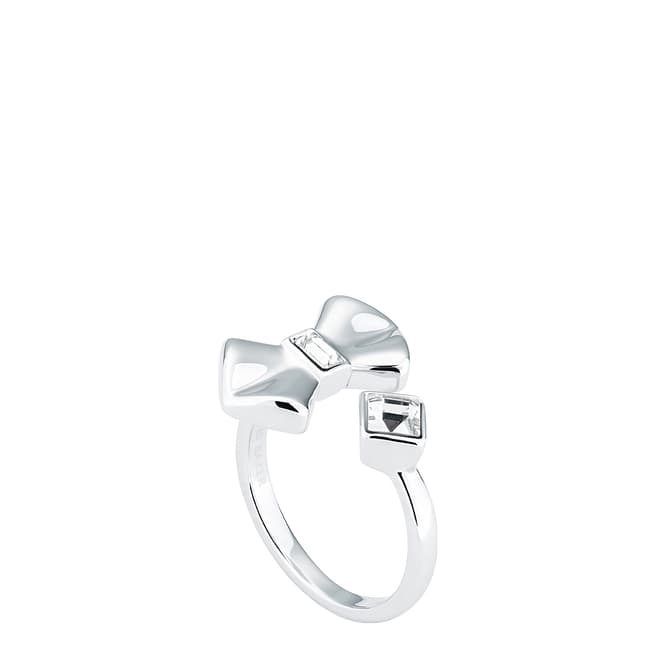 Ted Baker Silver Senelle Solitaire Bow Ring