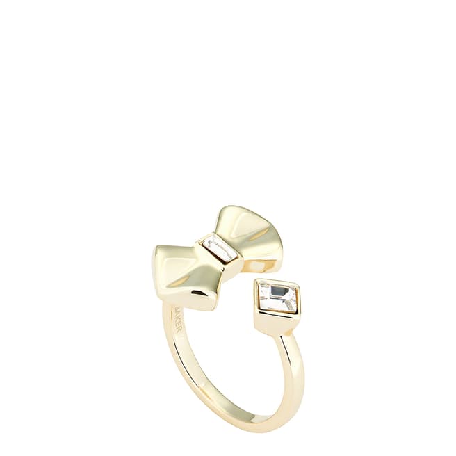Ted Baker Pale Gold Senelle Solitaire Bow Ring