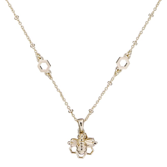 Ted Baker Pale Gold Bediina Bumble Bee Chain Necklace