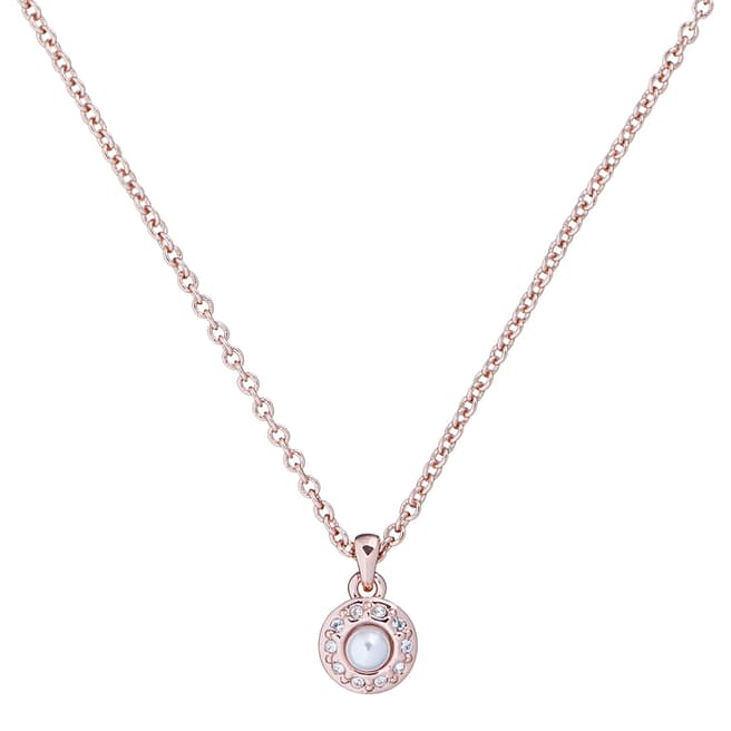 Ted Baker Rose Gold Larcha Daisy Pearl Pendant