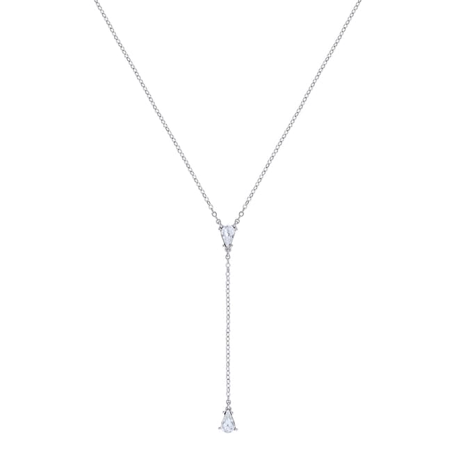 Ted Baker Silver Kellyi Crystal Kite Crystal Drop Necklace