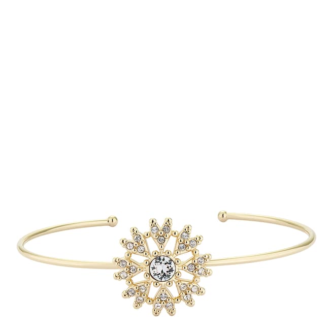 Ted Baker Gold Crystal Levetta Love Blossom Ultra Fine Cuff