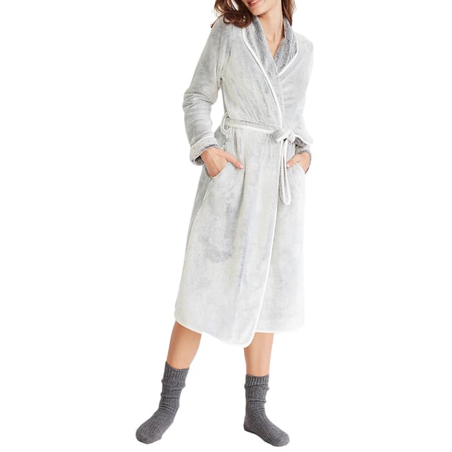 Promise Beige Silky Fleece Midi Length Robe
