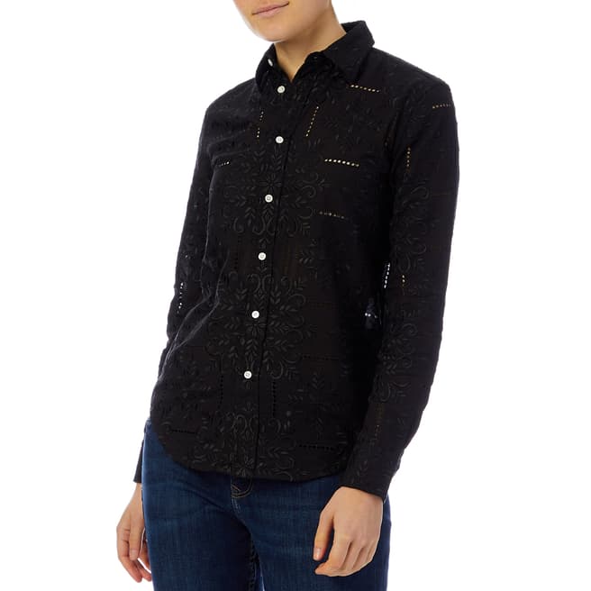 Polo Ralph Lauren Black Embroidered Relaxed Shirt