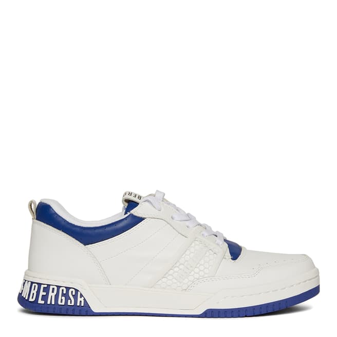 Dirk Bikkembergs White/Blue Scoby Mesh Sneakers