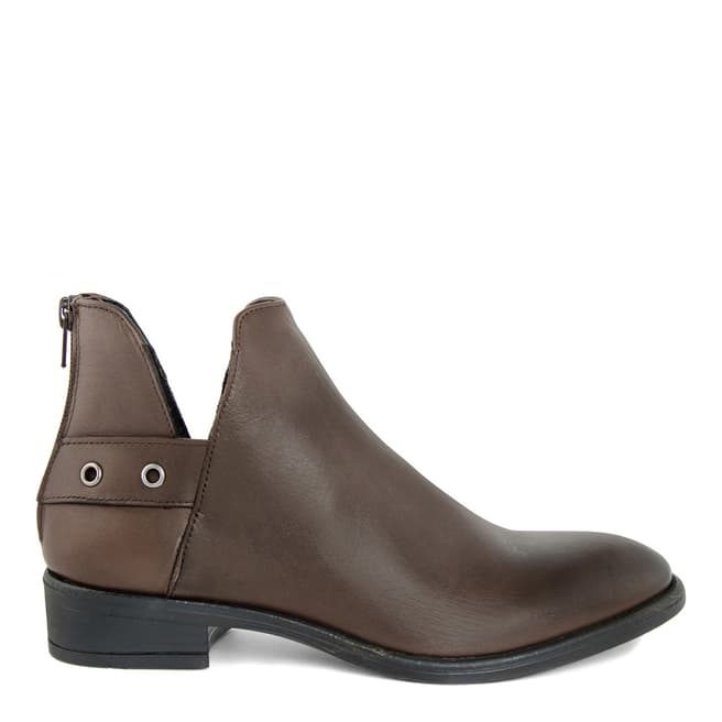 LAB78 Brown Leather Elisa Ankle Boots