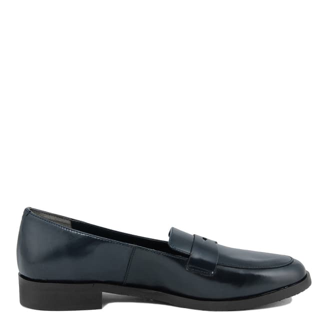 LAB78 Blue Leather Abrasivato Loafers