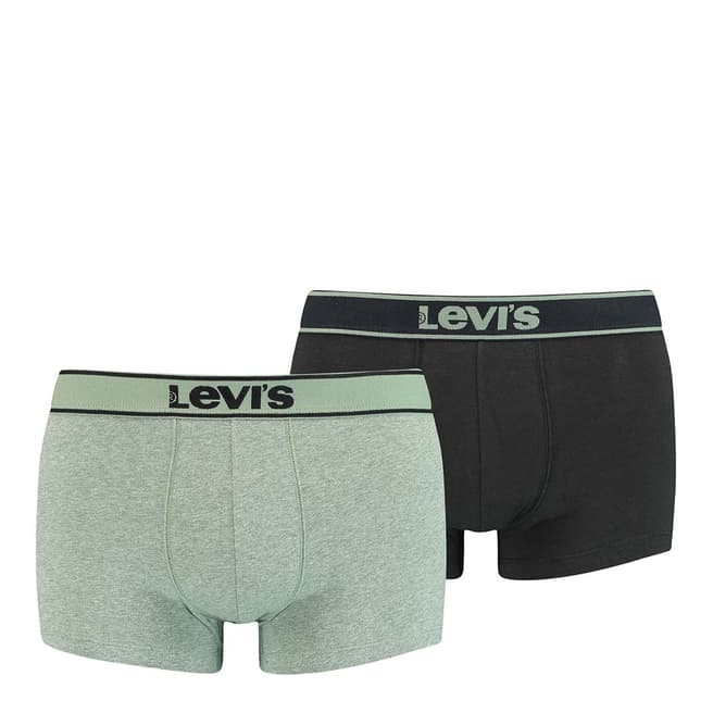 Levi's Black/Green 2 Pack Boxer Brief
