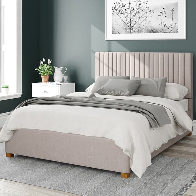 Aspire Furniture Grant Eire Linen Superking Ottoman Bed, Off White