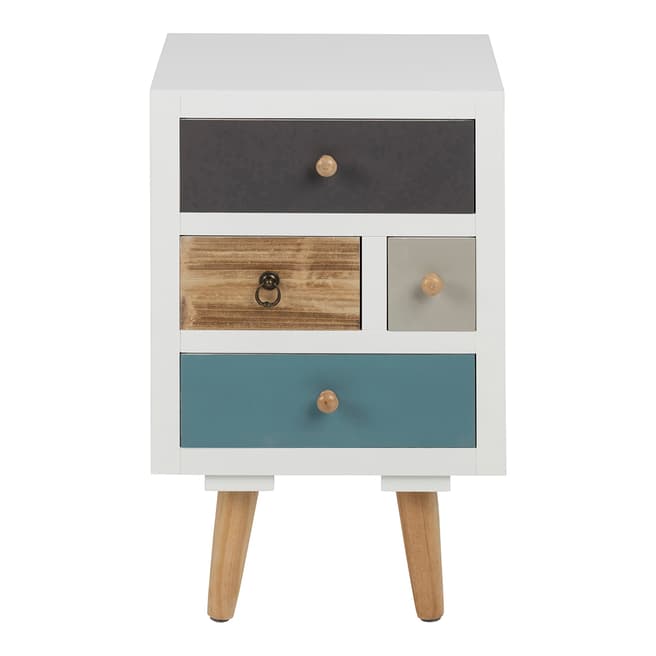 Scandi Luxe White Thais Bedside Table
