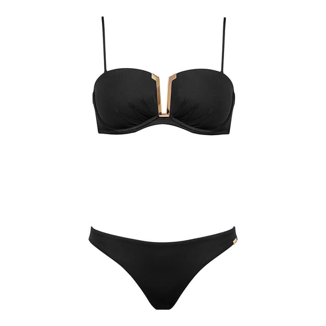 Maryan Mehlhorn Deep Black Vulcano Bikini Set