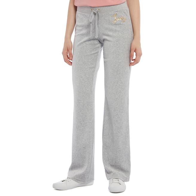 Juicy Couture Grey Velour Wide Legged Joggers