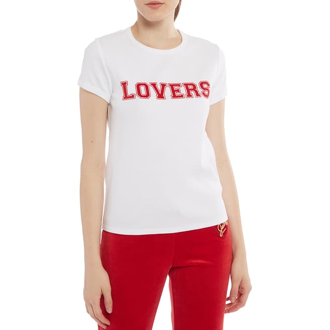 Juicy Couture White Lovers/Haters Logo T-Shirt