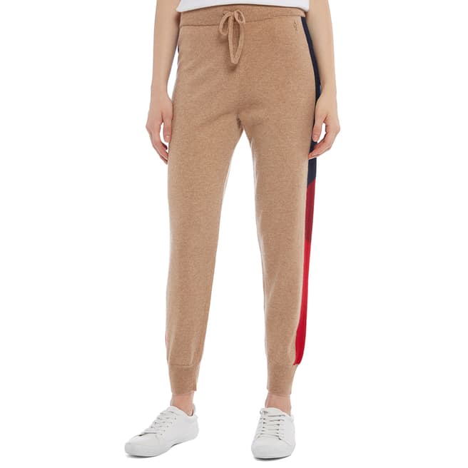 Juicy Couture Beige Cashmere Side Panel Joggers