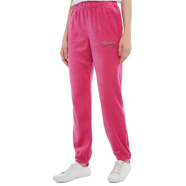 Juicy Couture Pink Cotton Velour Joggers